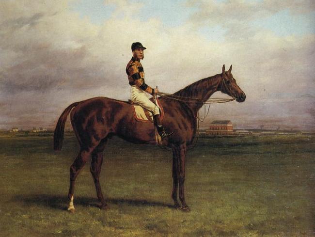Harry Hall Mr.R.N.Blatt's 'Thorn' With Busby Up on york Bacecourse Norge oil painting art